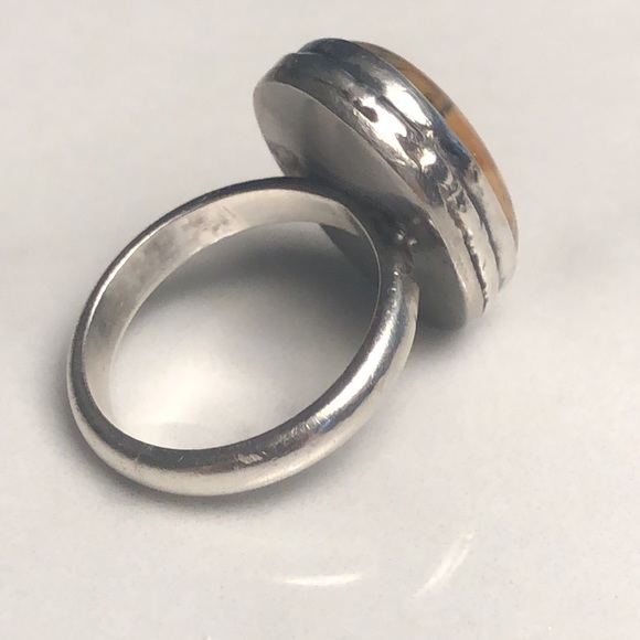 Picture jasper silver ring. Size 6 - Picture 4 of 7